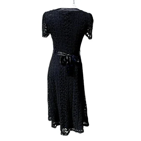 Betsey Johnson Black Lace Dress VINTAGE BLACK LABEL - Picture 3 of 8